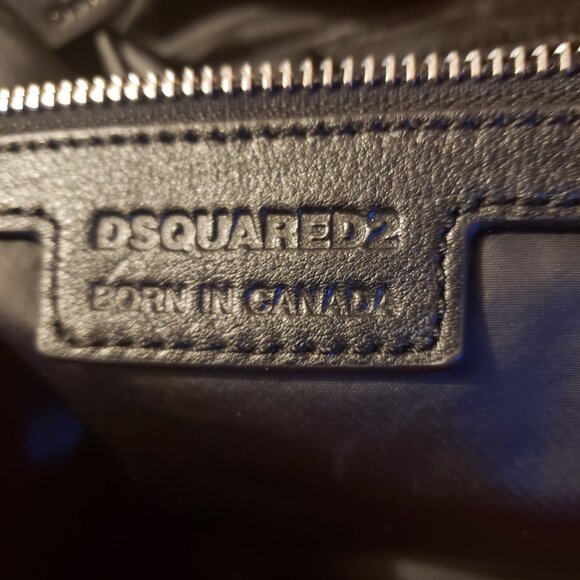 Red Leather Dufflebag by DSquared2 - Picture 3 of 10